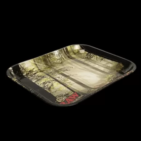 Produit CBD : Plateau Raw Forêt en Métal