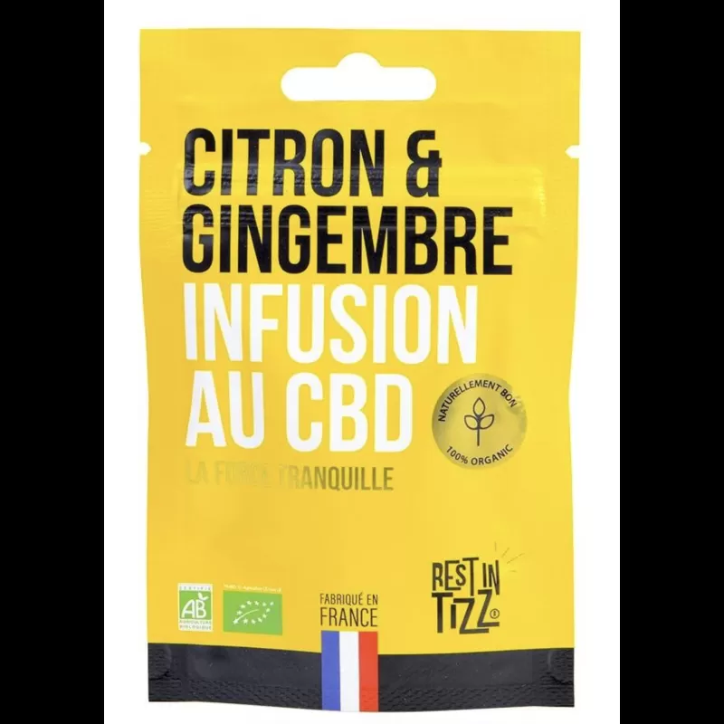 Produit CBD : INFUSION CBD CITRON GINGEMBRE 10GR Produit CBD : INFUSION CBD CITRON GINGEMBRE 10GR