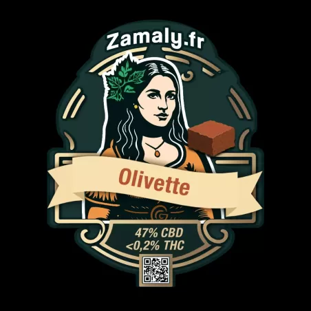 Hash Résine CBD : Olivette - Résine Hash CBD