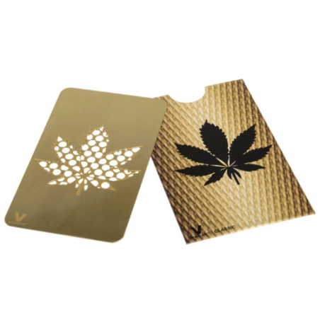 Produit CBD : GRINDER CARTE V-SYNDICATE LEAF GOLD