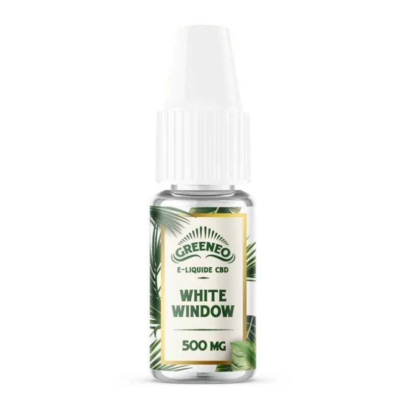 E-liquide CBD : E-liquide cbd Greeneo White Window 500 mg